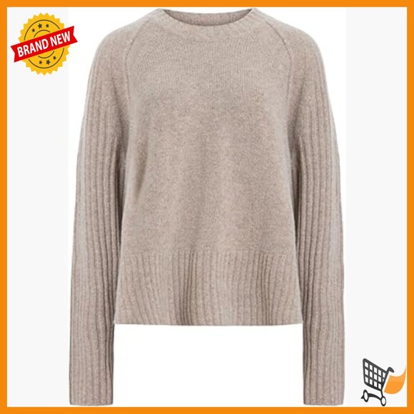 Wool Pullover Sweater Long Sleeve Round Neck Standard Length